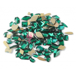 Cristale pentru unghii Marquise, 10 bucati Cod MQ069 Green Emerald